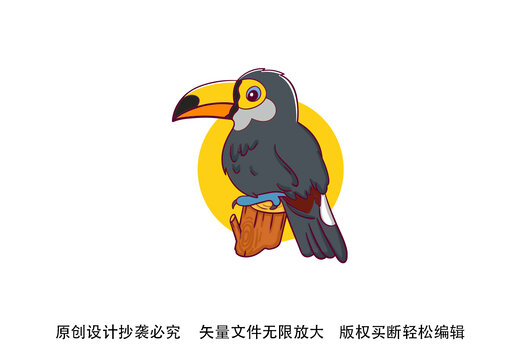 大嘴鸟标志LOGO