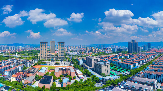 浙江余姚市城市风光