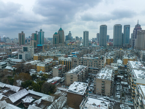 雪后的济南城市风光