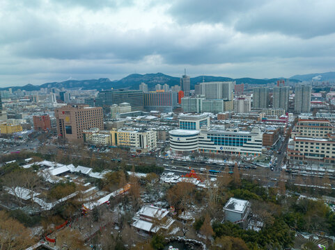 雪后的济南城市风光