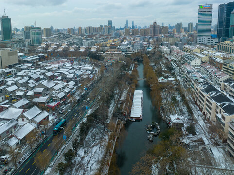 雪后的济南城市风光