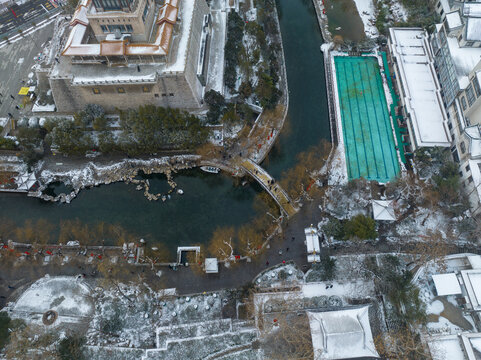 雪后的济南城市风光