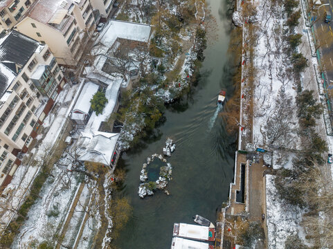 雪后的济南城市风光