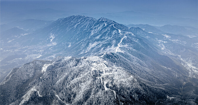 湖南岳阳大云山森林公园航拍