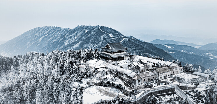 湖南岳阳大云山森林公园航拍