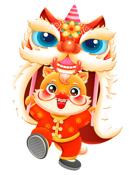 新年春節(jié)龍年舞獅的金龍