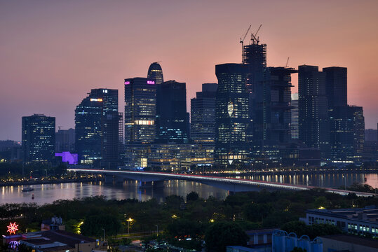 广州琶洲城市建筑风光夜景