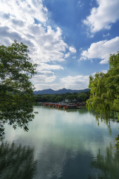 西湖山水风景画