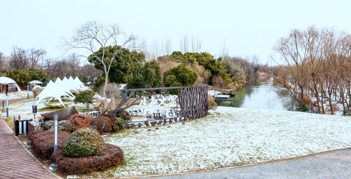 扬州七河八岛生态之窗雪景