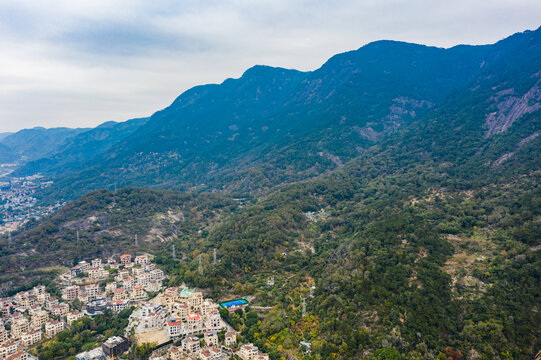 航拍福州鼓山风景区