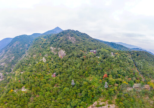 航拍福州鼓山风景区