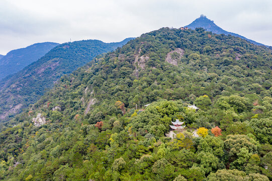 航拍福州鼓山风景区