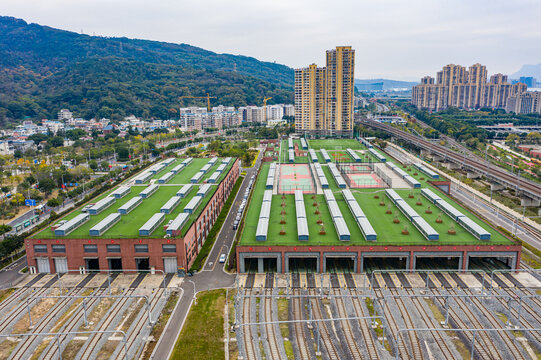 福州地铁车辆段屋顶球场绿化