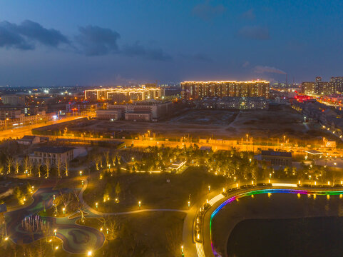 东营广饶西关古街夜景