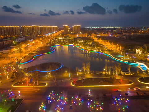 东营广饶西关古街夜景