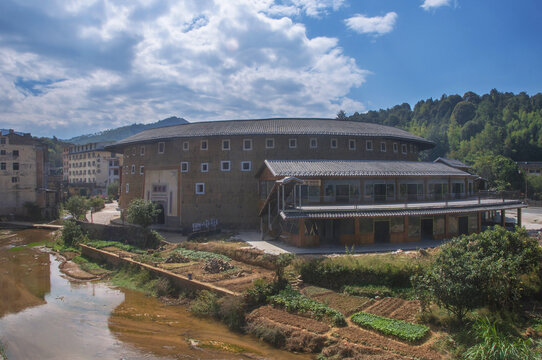 永定洪坑环兴楼全景