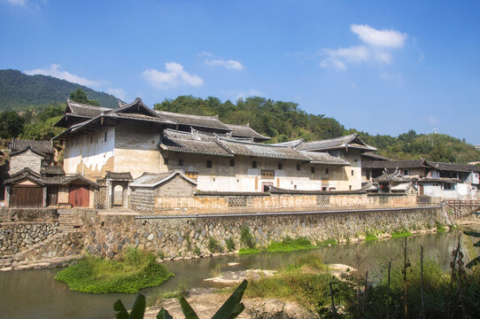 漳溪与土楼风景