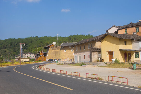 洪坑民居道路风景