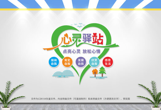 心靈驛站文化墻
