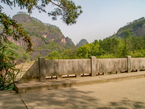 武夷山天游峰九曲溪桥