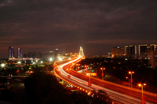 海口世纪大桥夜景