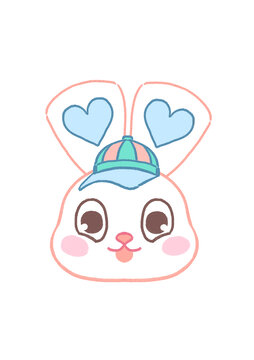 情人節(jié)甜蜜情侶兔男插畫元素
