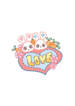 情人節(jié)甜蜜告白標志插畫元素