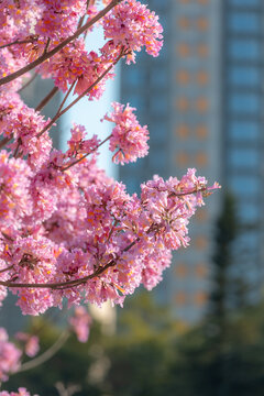 紫花风铃木花