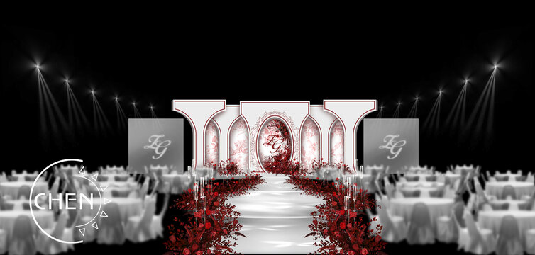 紅白秀場(chǎng)風(fēng)婚禮