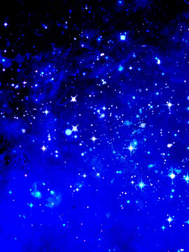 藍(lán)色絢麗星空