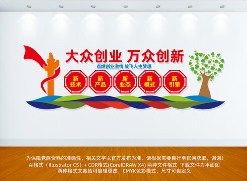 大眾創(chuàng)業(yè)萬(wàn)眾創(chuàng)新文化墻