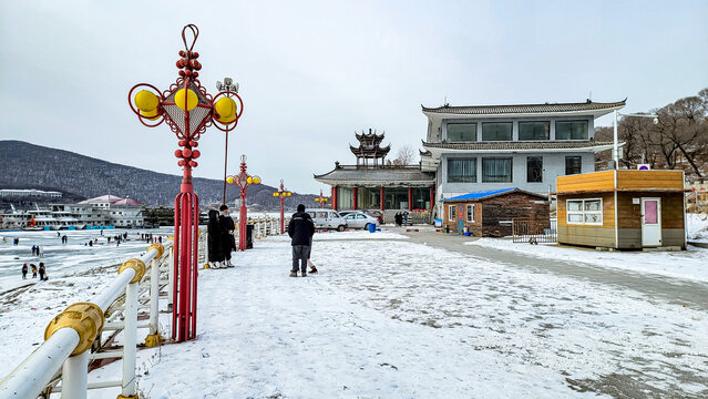 春节里的吉林市松花湖旅游景区