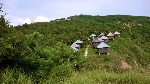 黑岛别墅木屋群远景