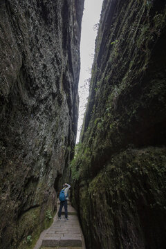 福建泰宁大金湖一线天景区