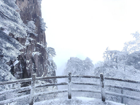 冬季黄山