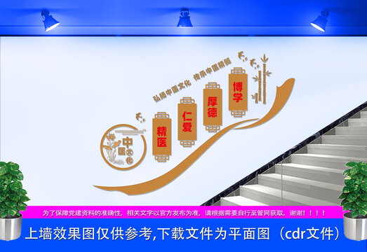 中醫(yī)樓梯文化墻