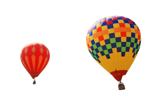 彩色飞行热气球卡通旅游