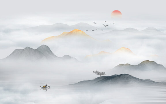 水墨山水畫
