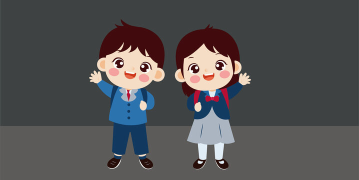 卡通小學生