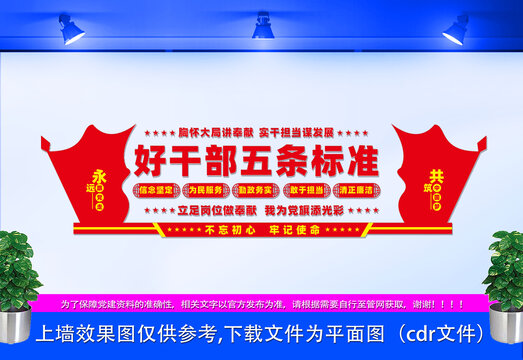 好干部五條標(biāo)準(zhǔn)文化墻