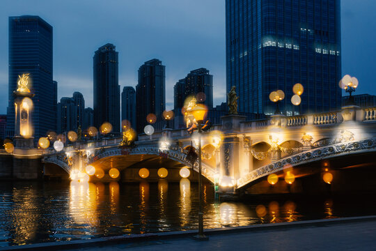 天津北安桥夜景