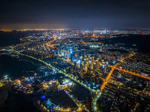 青岛崂山区夜景