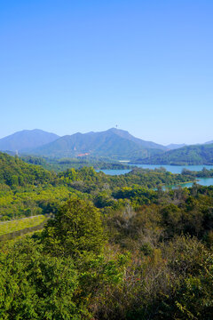 树木水库深圳梧桐山电视塔