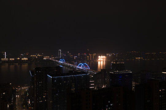 杭州市上城区复兴大桥夜景