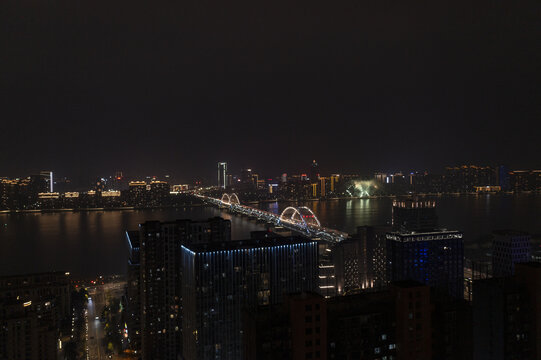 杭州市上城区复兴大桥夜景