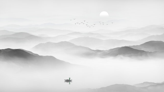 水墨山水畫