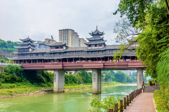 中国湖北恩施风雨桥