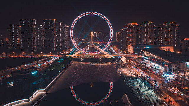 天津之眼元宵节夜景