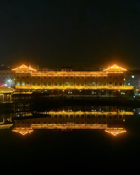 古城夜景古建筑