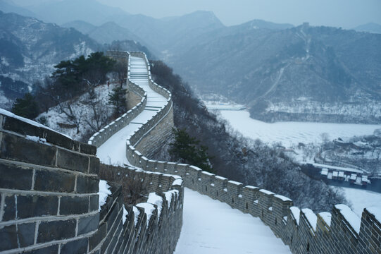 长城雪景